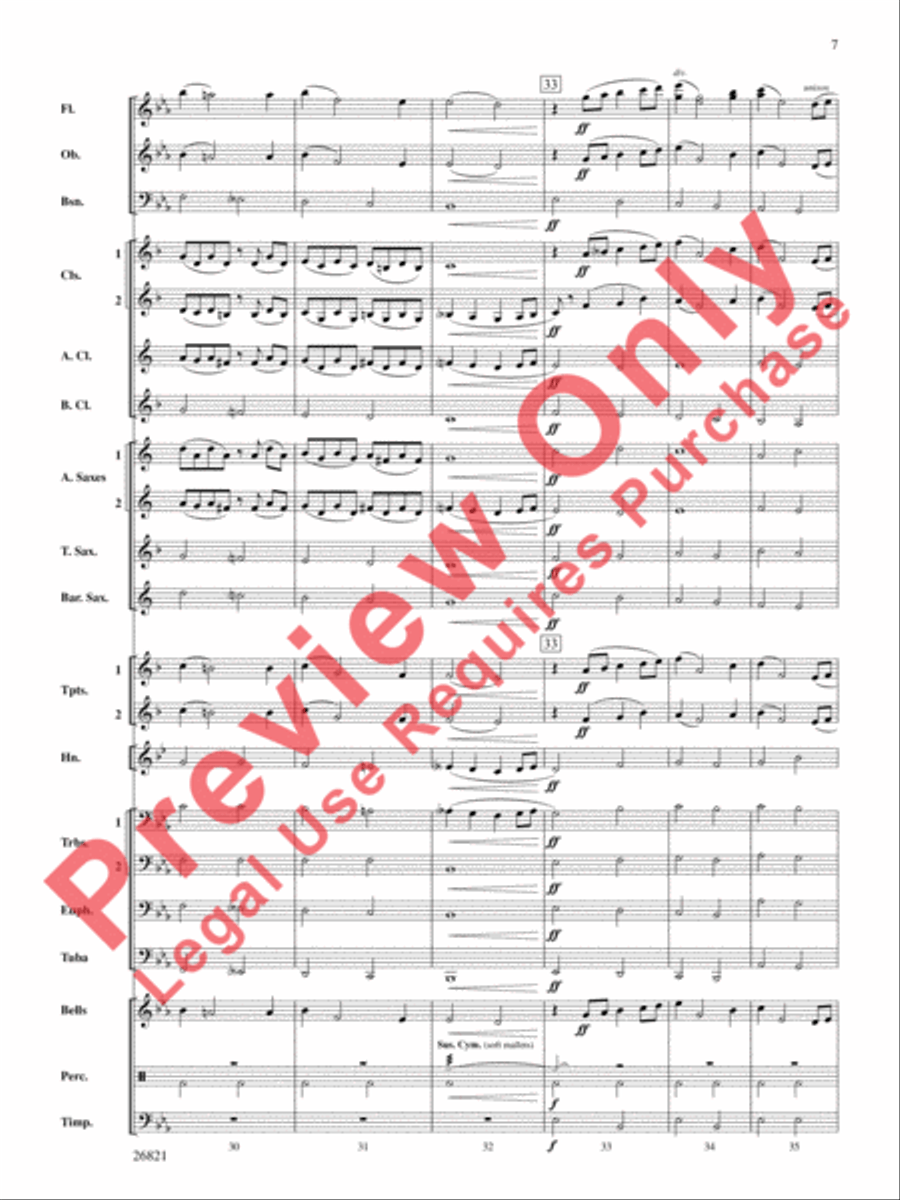 Aeolian Winds Concert Band scores gallery preview page 8
