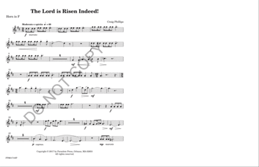 The Lord is Risen Indeed! Horn scores gallery preview page 10
