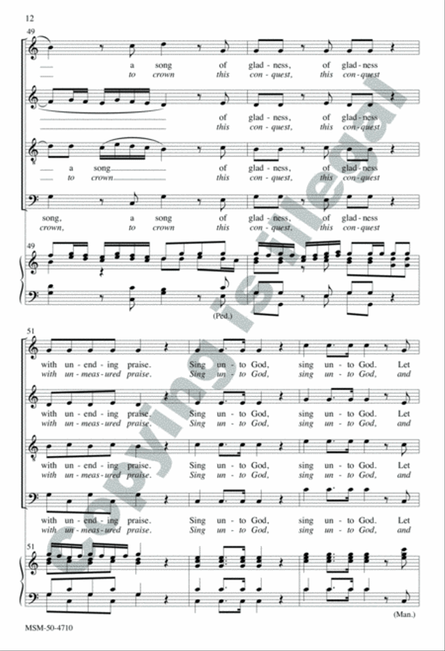 Sing unto God from Judas Maccabaeus 4-Part scores gallery preview page 12