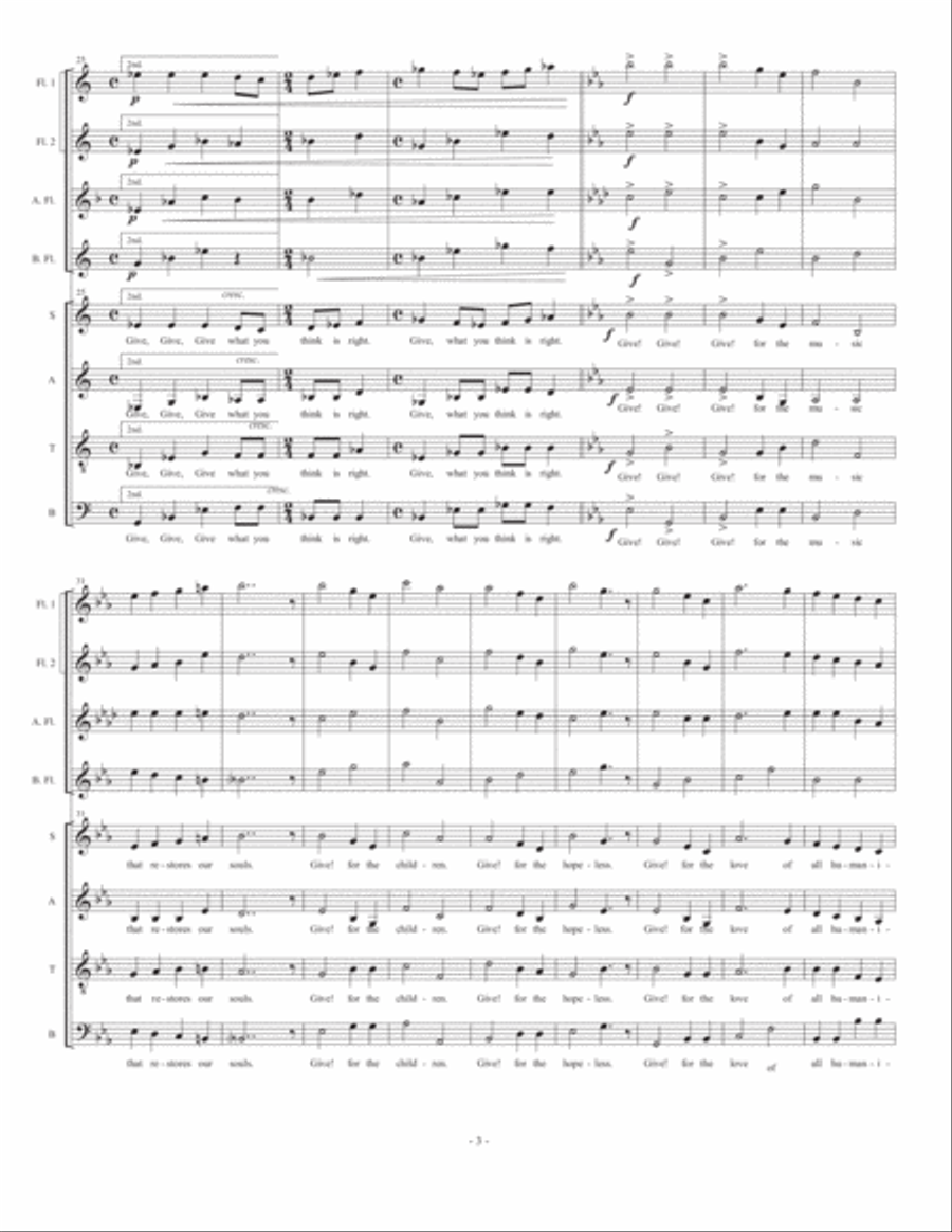 Give! Give! 4-Part scores gallery preview page 3