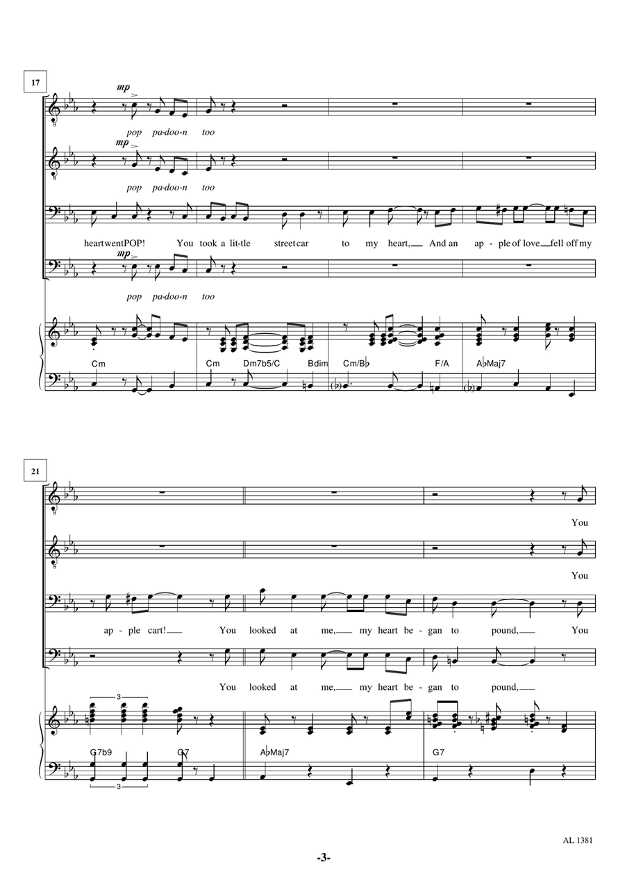 My Angel Put The Devil In Me TTBB scores gallery preview page 3