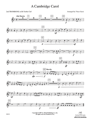 A Cambridge Carol: (wp) 2nd B-flat Trombone T.C.