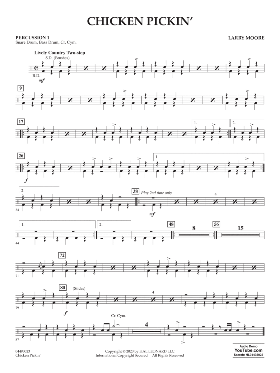 Chicken Pickin' - Percussion 1 String Orchestra scores gallery preview page 1