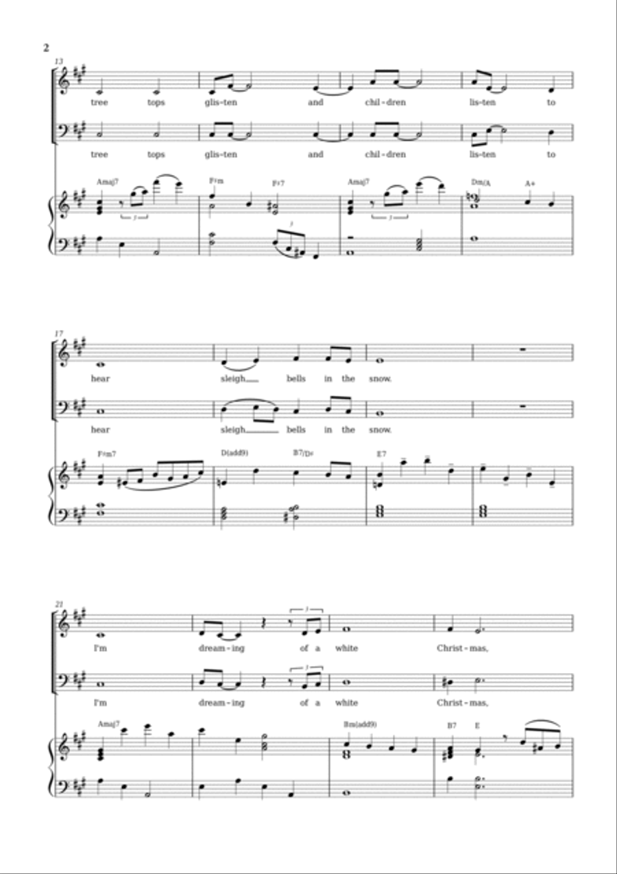White Christmas 2-Part scores gallery preview page 2