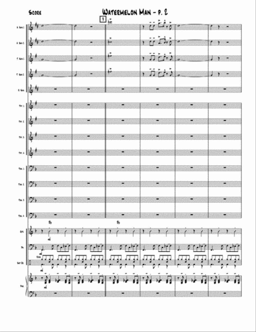 Watermelon Man Jazz Ensemble scores gallery preview page 3