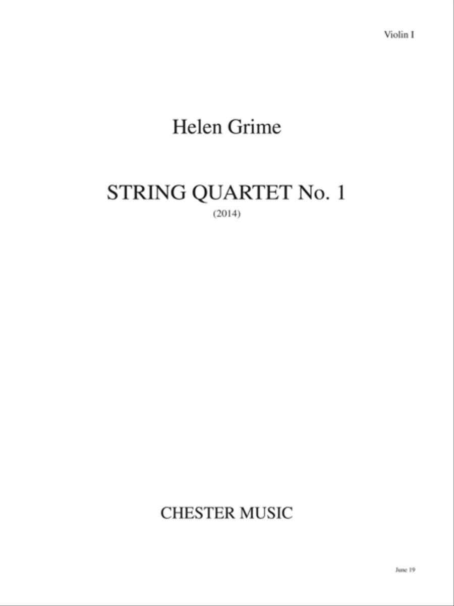 Book cover for String Quartet No. 1