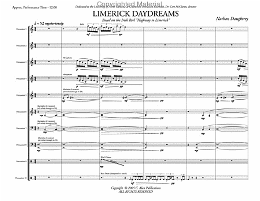 Limerick Daydreams Limerick Daydreams Percussion Ensemble scores gallery preview page 2