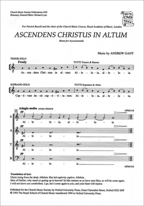Book cover for Ascendens Christus in altum