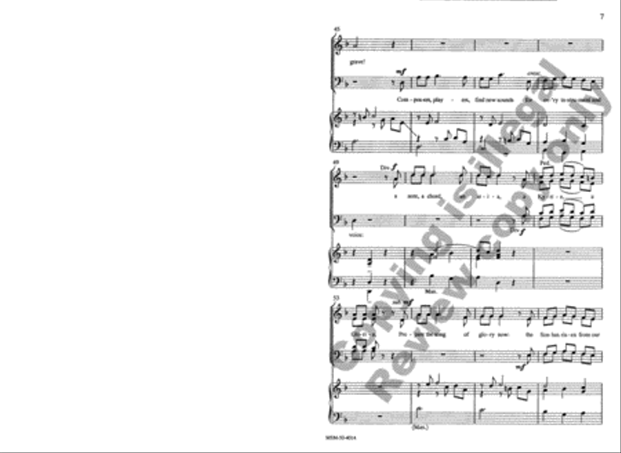 Begin the Song of Glory Now 4-Part scores gallery preview page 6