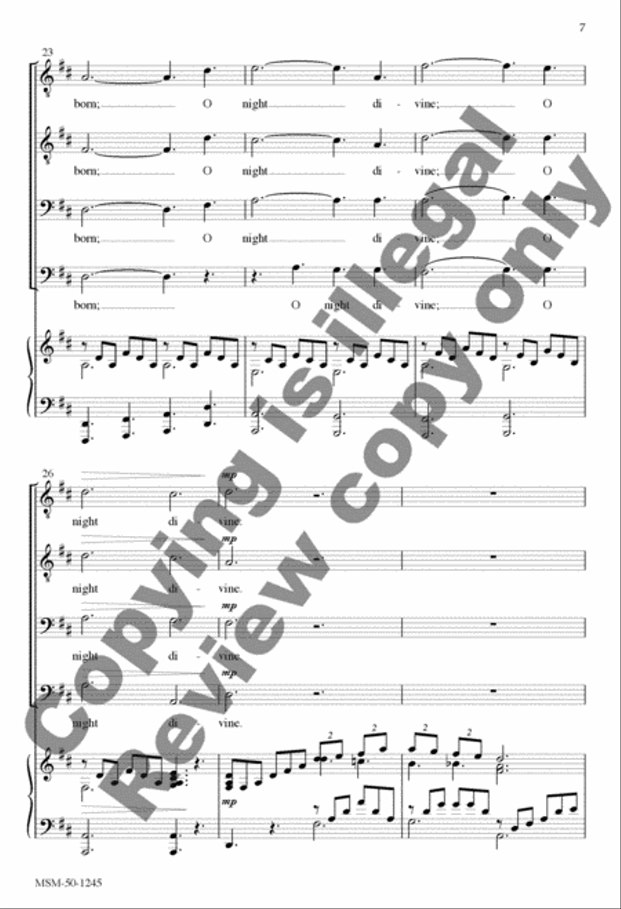O Holy Night/Cantique de Noël TTBB scores gallery preview page 7
