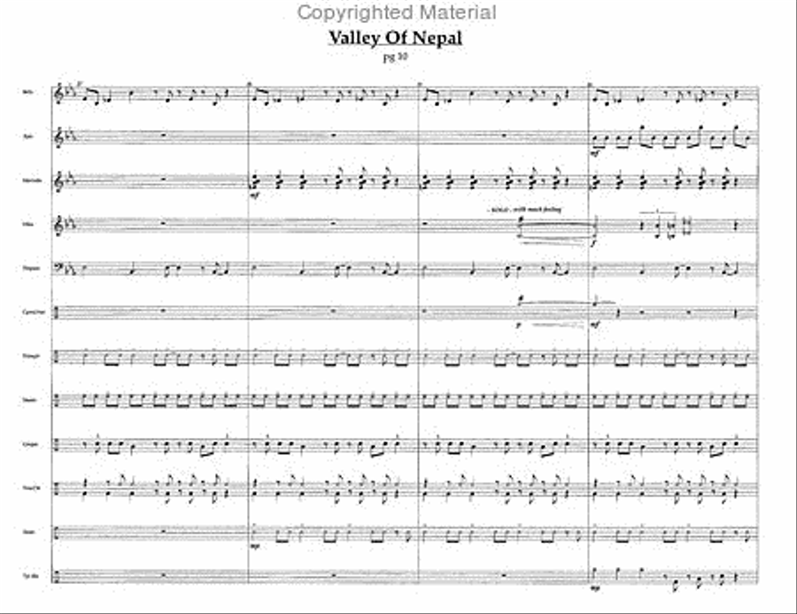 Valley Of Nepal Percussion Ensemble scores gallery preview page 5