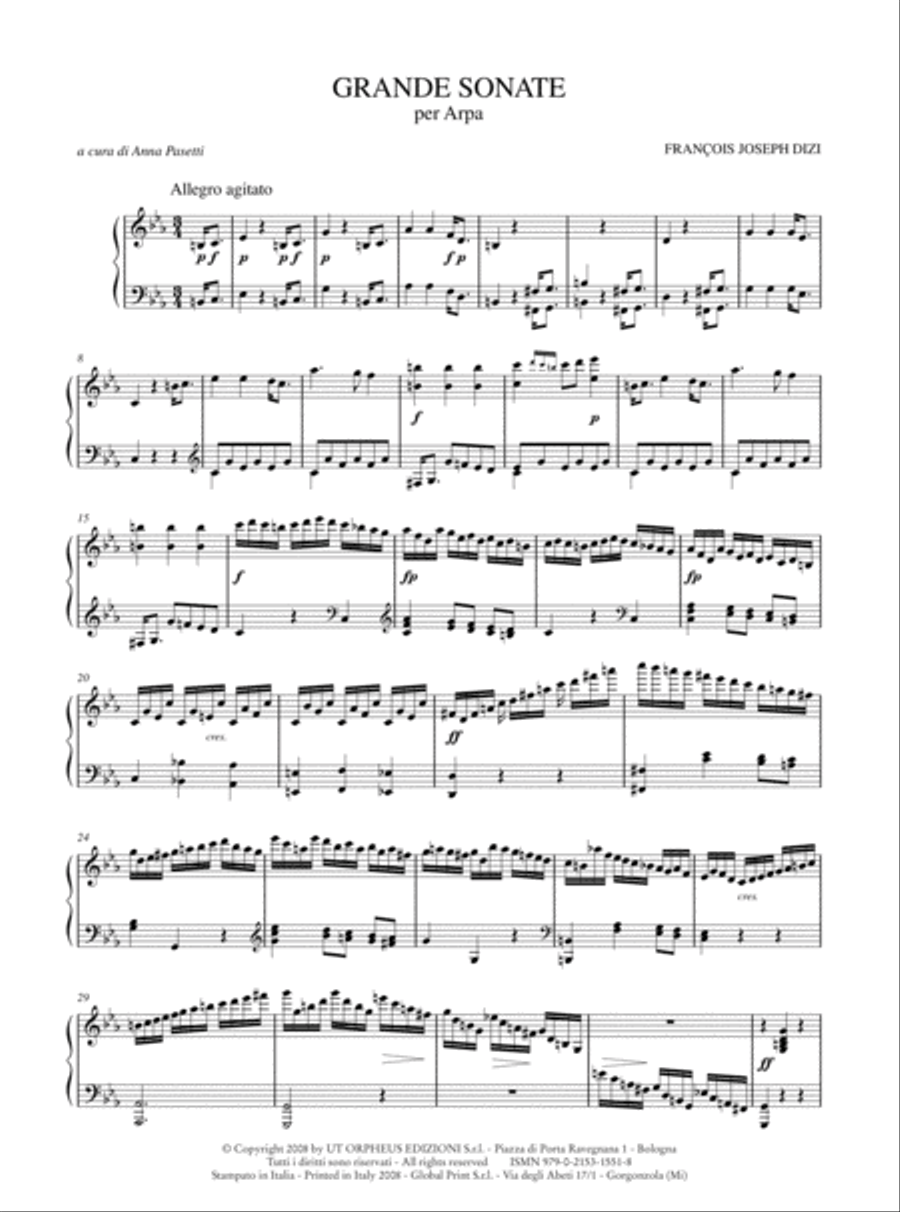 Grande Sonate for Harp Grande Sonate for Harp Harp scores gallery preview page 2