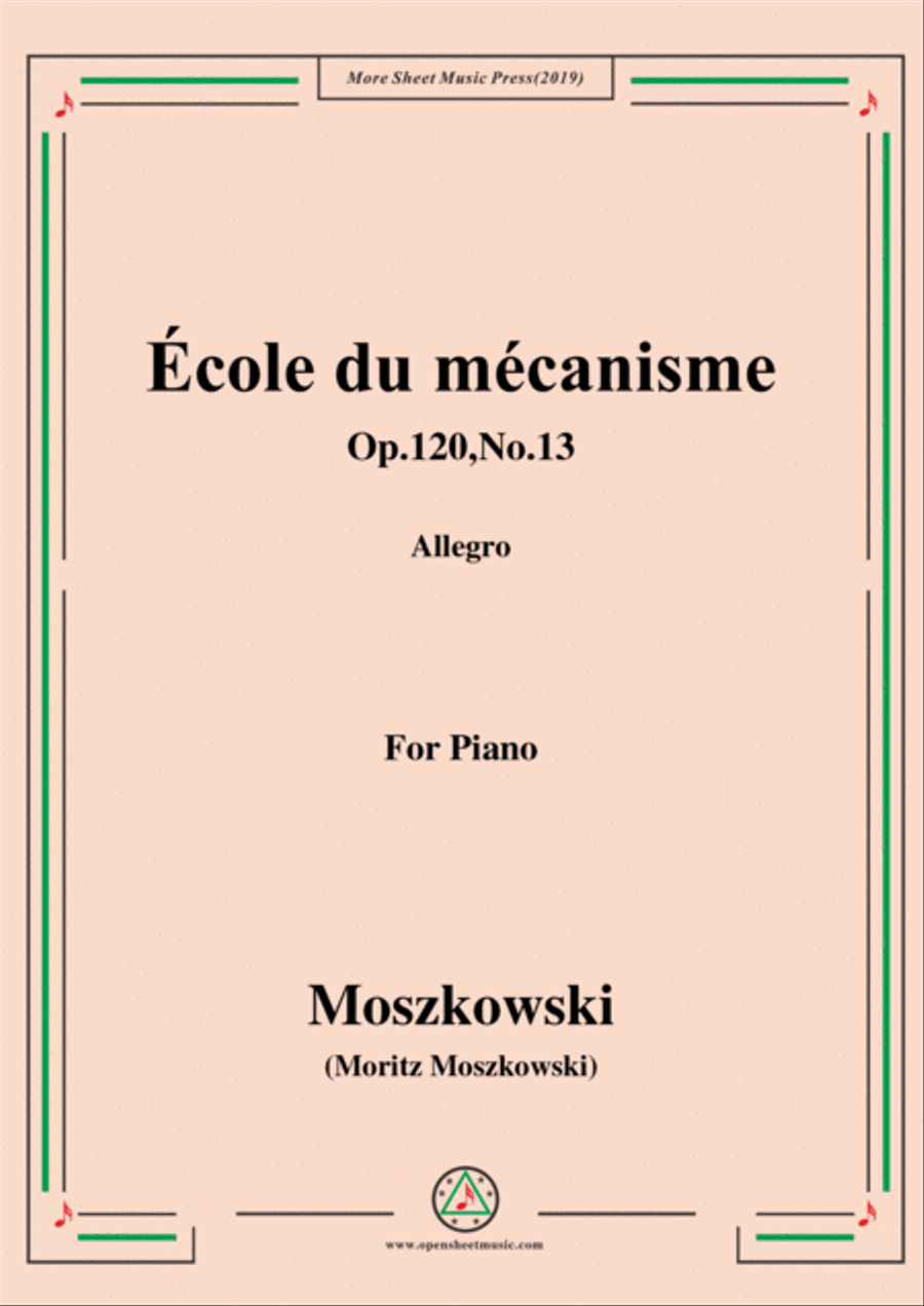 Duvernoy-École du mécanisme,Op.120,No.13,for Piano Piano Solo scores gallery preview page 1