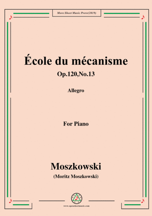 Duvernoy-École du mécanisme,Op.120,No.13,for Piano