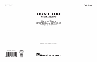 Don't You (Forget About Me) (arr. Ishbah Cox) - Conductor Score (Full Score)