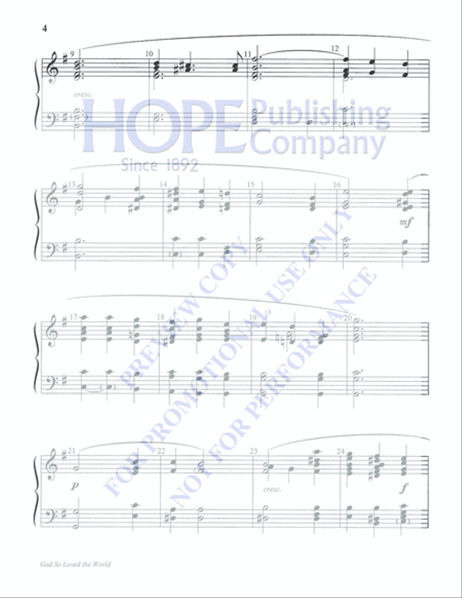 God So Loved the World God So Loved the World 4-Octaves scores gallery preview page 4