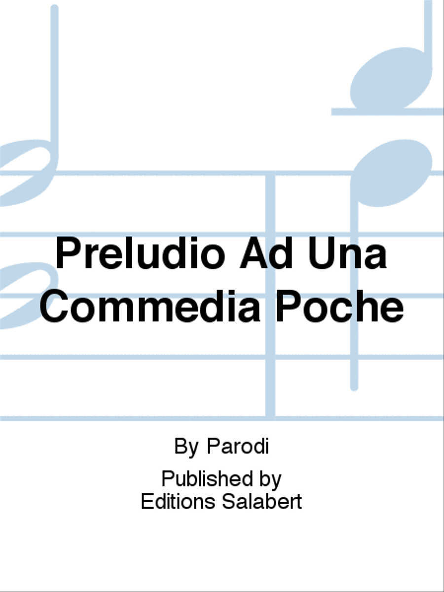 Preludio Ad Una Commedia Poche Study Score scores gallery preview page 1