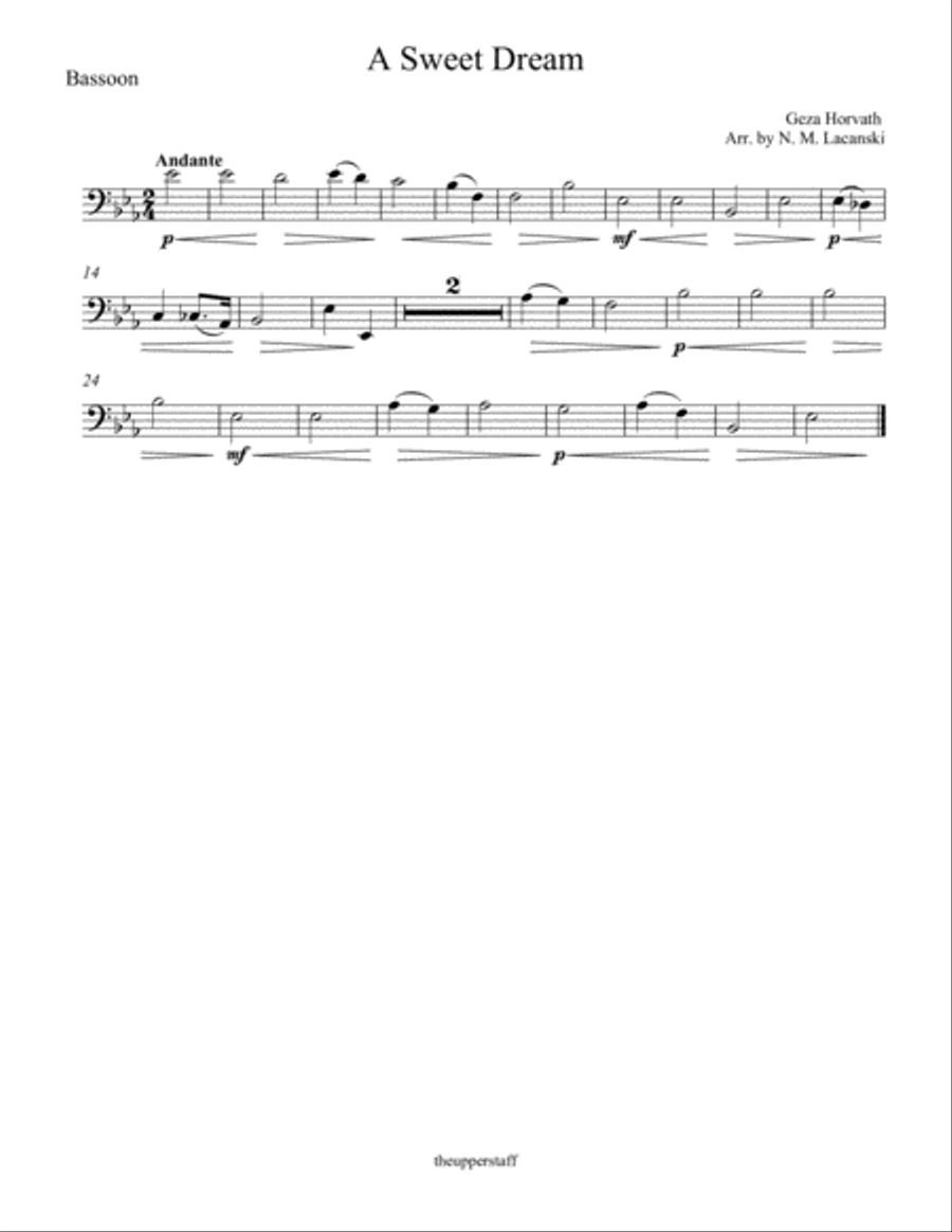 A Sweet Dream Woodwind Quartet scores gallery preview page 3