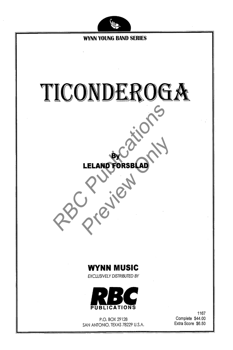 Ticonderoga Concert Band scores gallery preview page 2