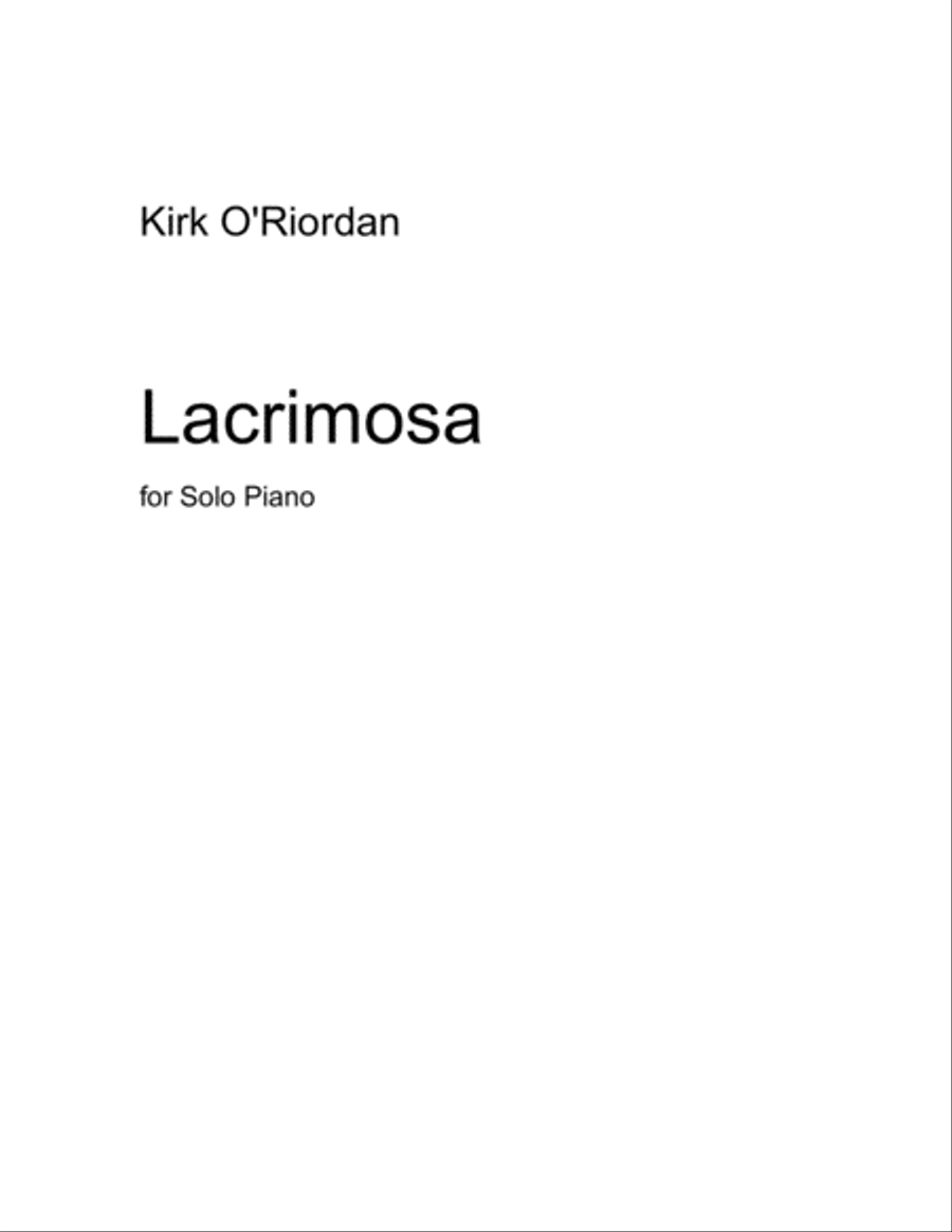 Lacrimosa Piano Solo scores gallery preview page 1