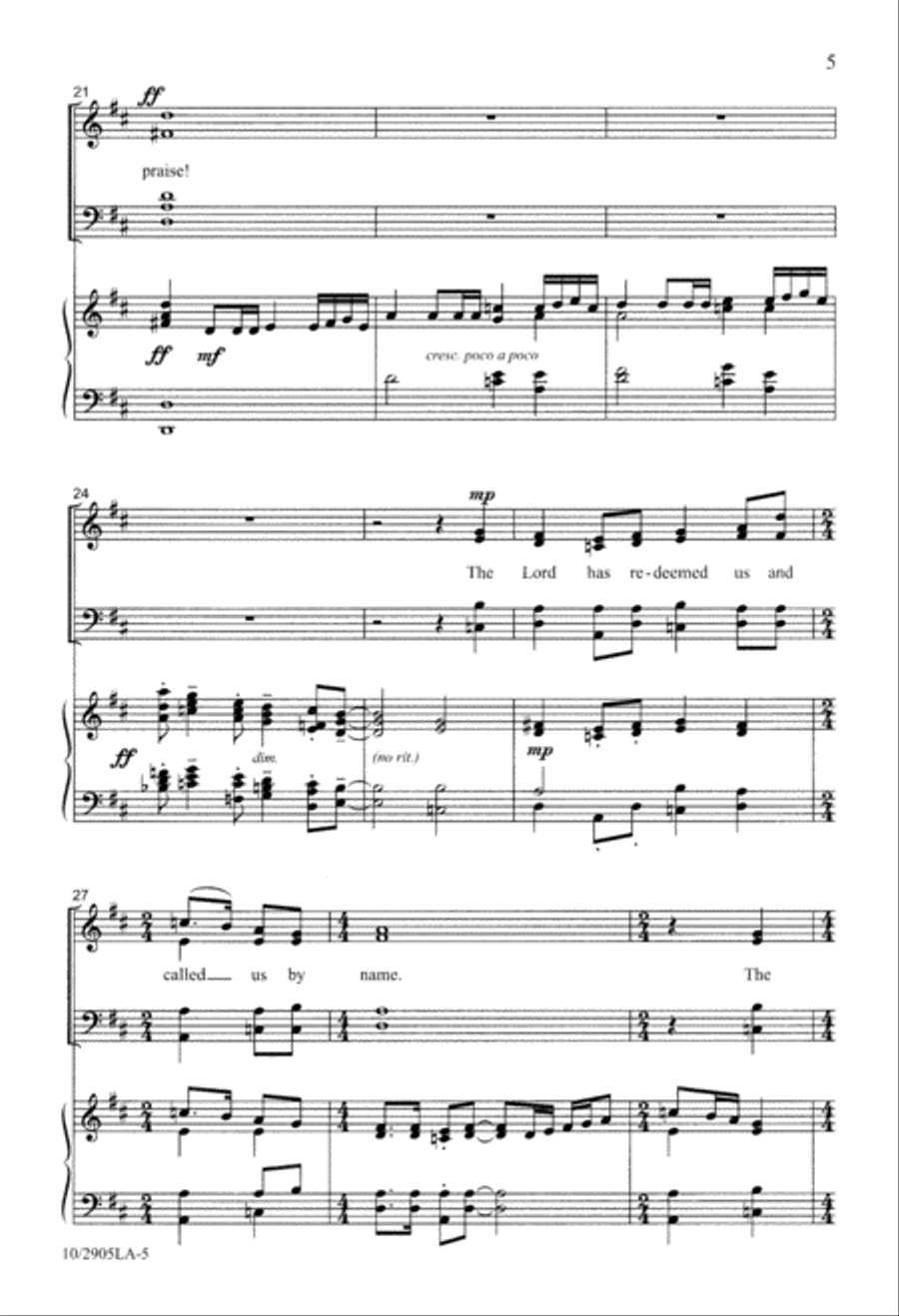 Shout to the Lord a New Song 4-Part scores gallery preview page 5