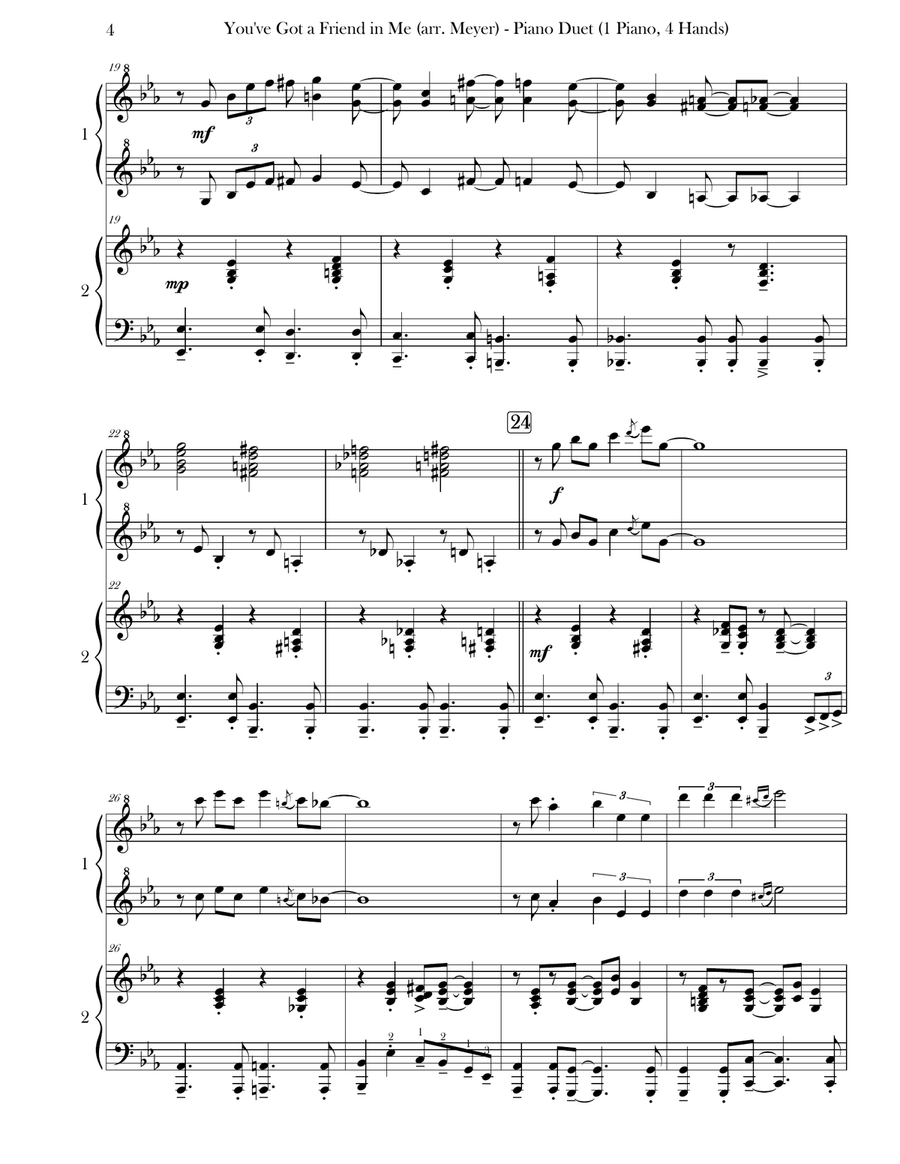 You've Got A Friend In Me 1 Piano, 4-Hands scores gallery preview page 4