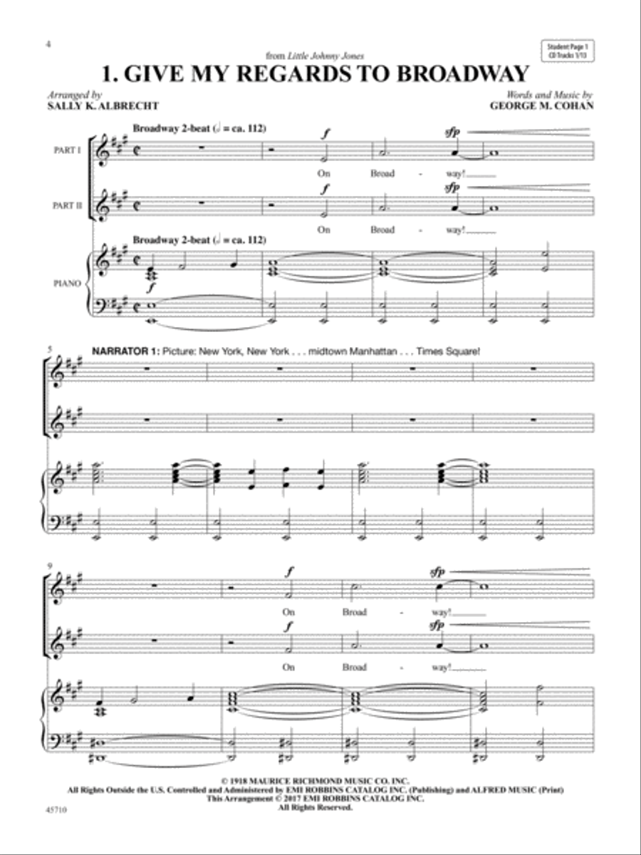 Regards to Broadway! 2-Part scores gallery preview page 3