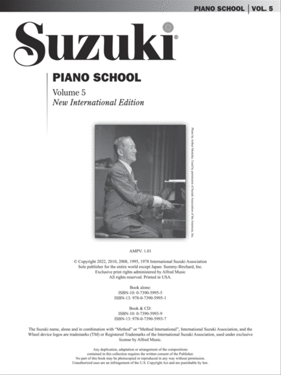 Suzuki Piano School, Volume 5 Piano Method scores gallery preview page 2