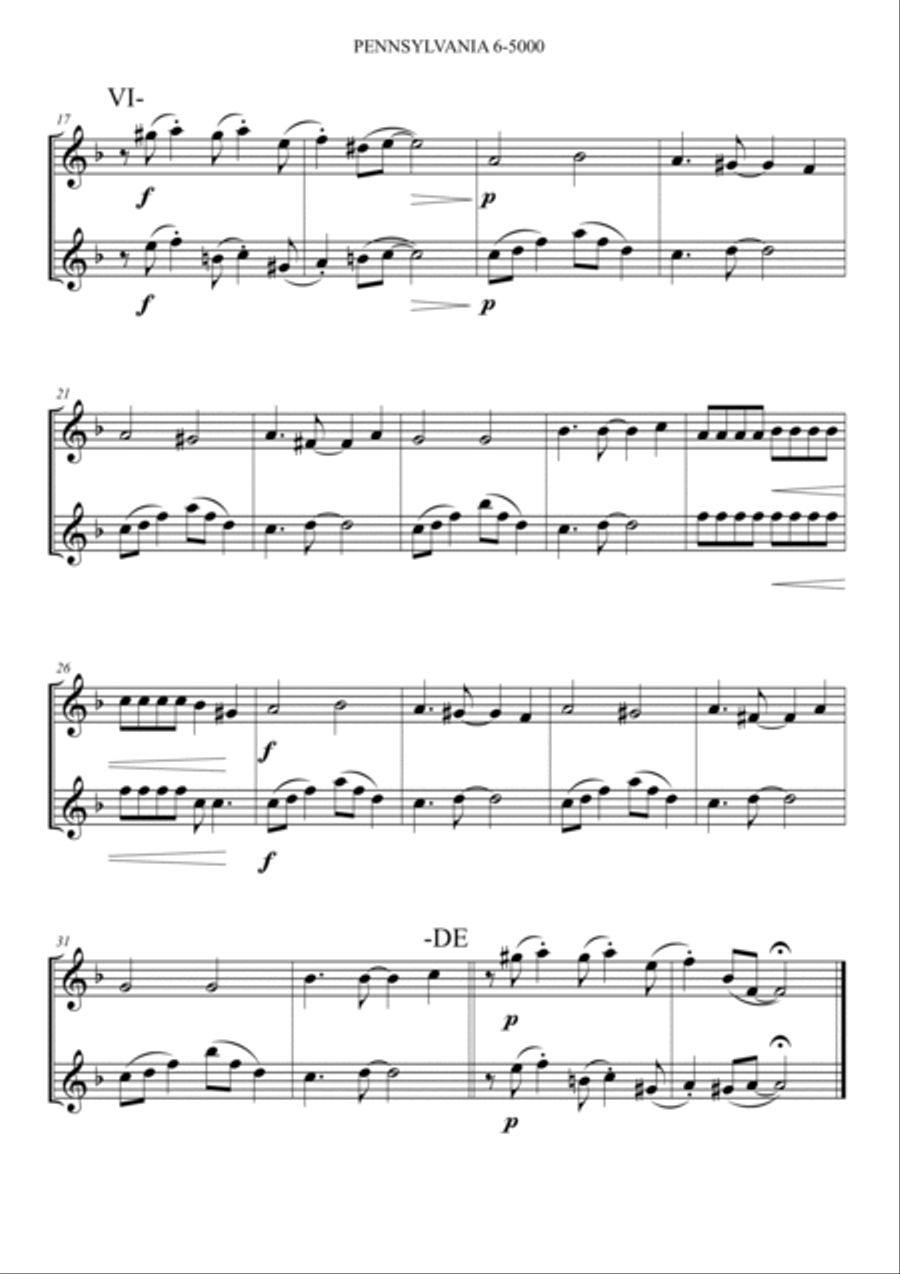 Pennsylvania 6-5000 Alto Saxophone scores gallery preview page 3