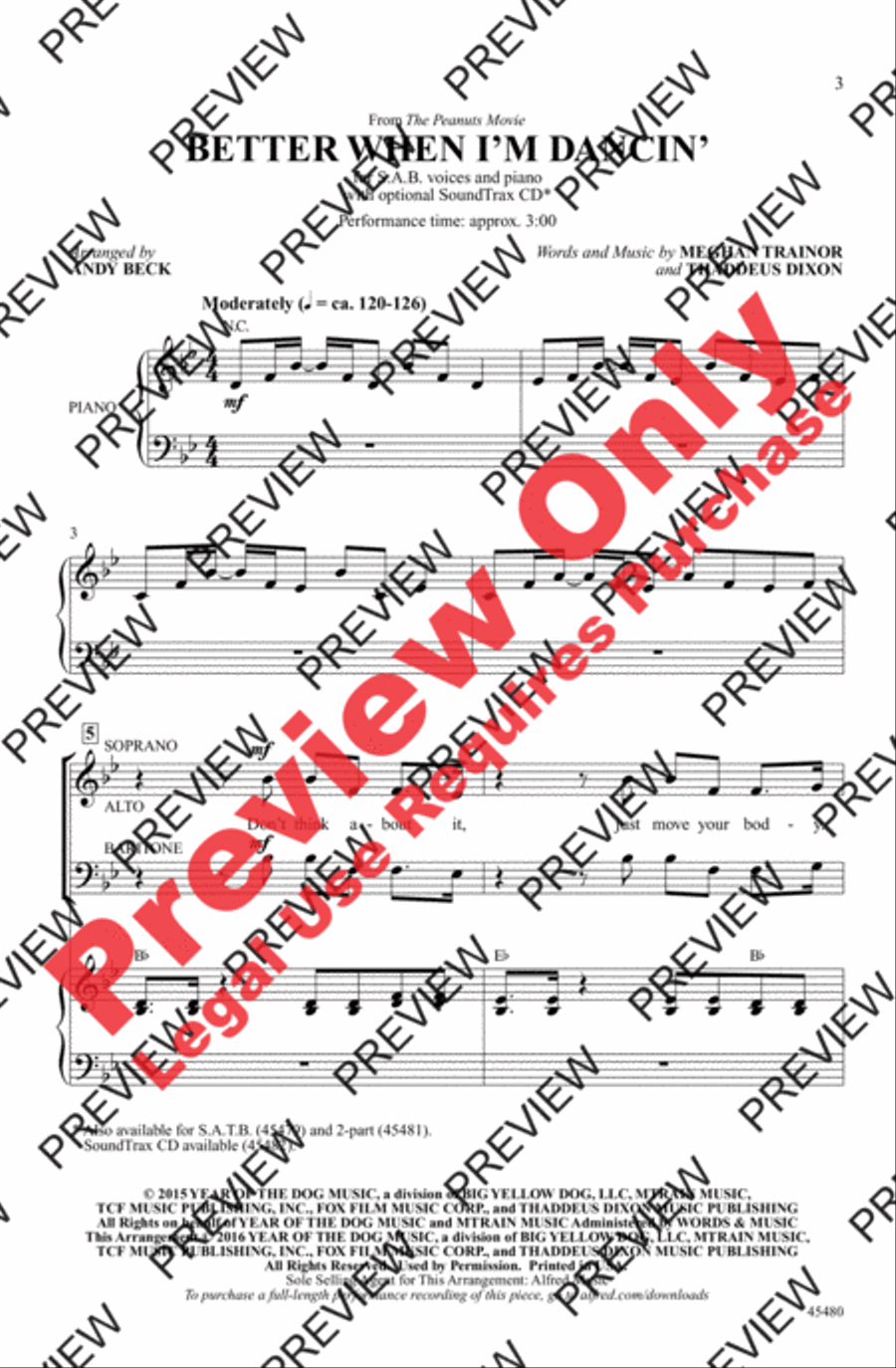 Better When I'm Dancin' 3-Part scores gallery preview page 2