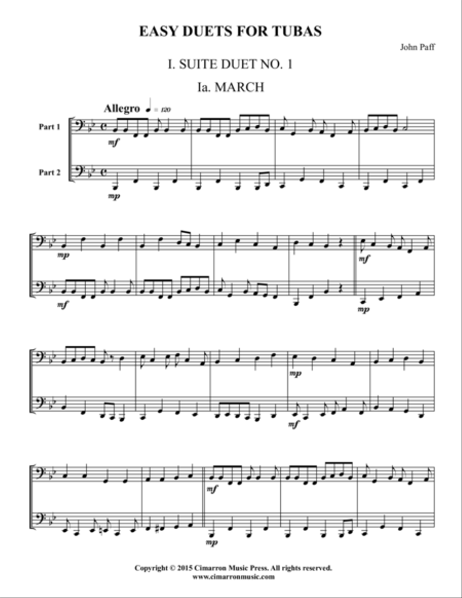 Easy Tuba Duets Brass Duet scores gallery preview page 2