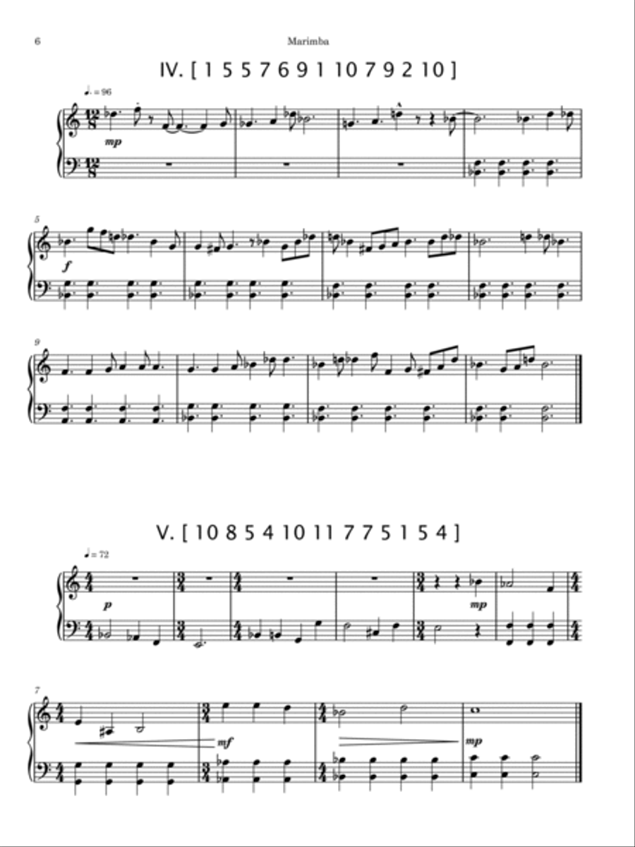 Eigenvectors I Marimba scores gallery preview page 6