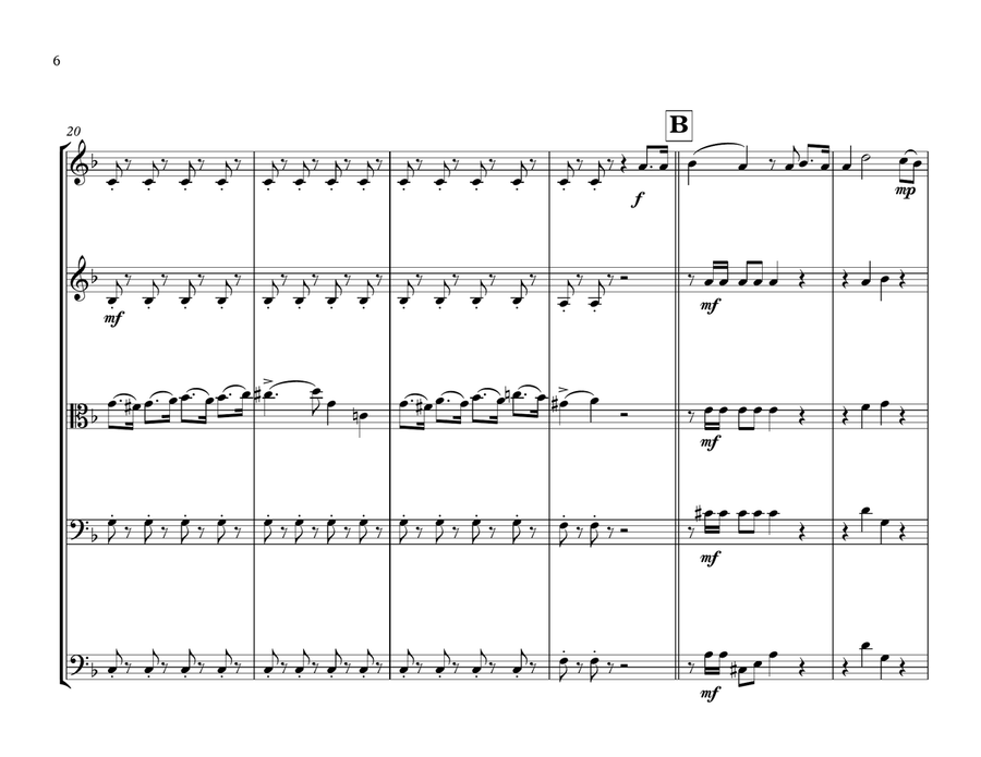 Brazilian National Anthem for String Orchestra (MFAO World National Anthem Series) String Quartet scores gallery preview page 6