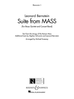 Book cover for Suite from Mass (arr. Michael Sweeney) - Bassoon 1