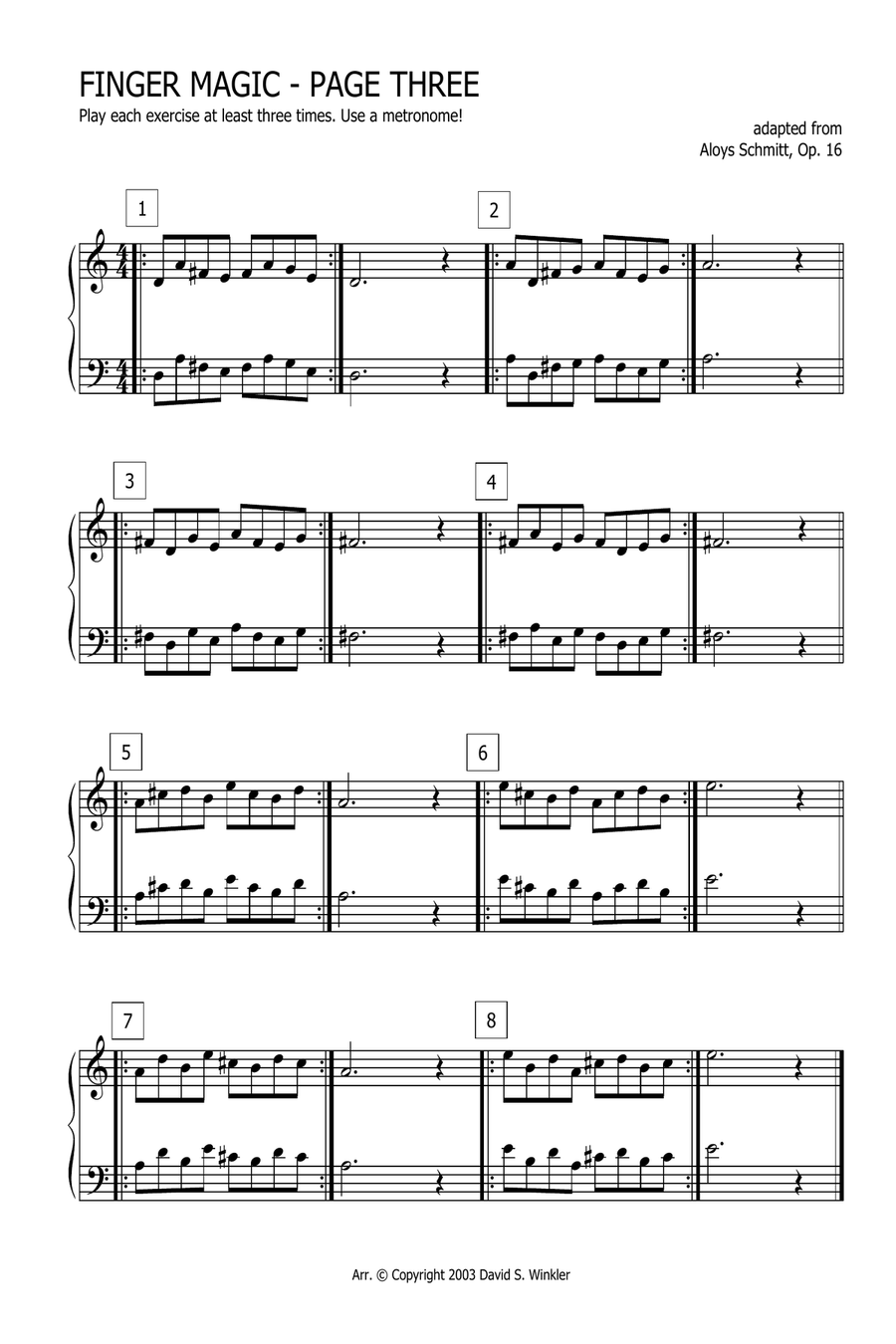 Finger Magic: Technical Exercises for the Piano Piano Method scores gallery preview page 4