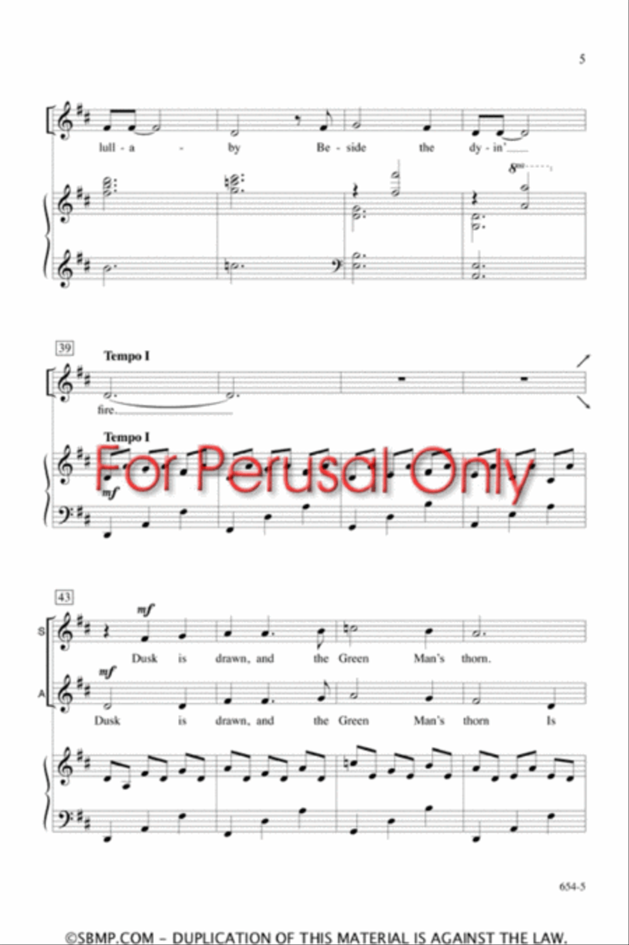 The Gartan Mother's Lullaby - SA Octavo SA scores gallery preview page 4