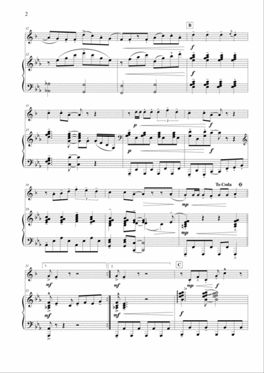 Ain't No Mountain High Enough Trumpet Solo scores gallery preview page 2