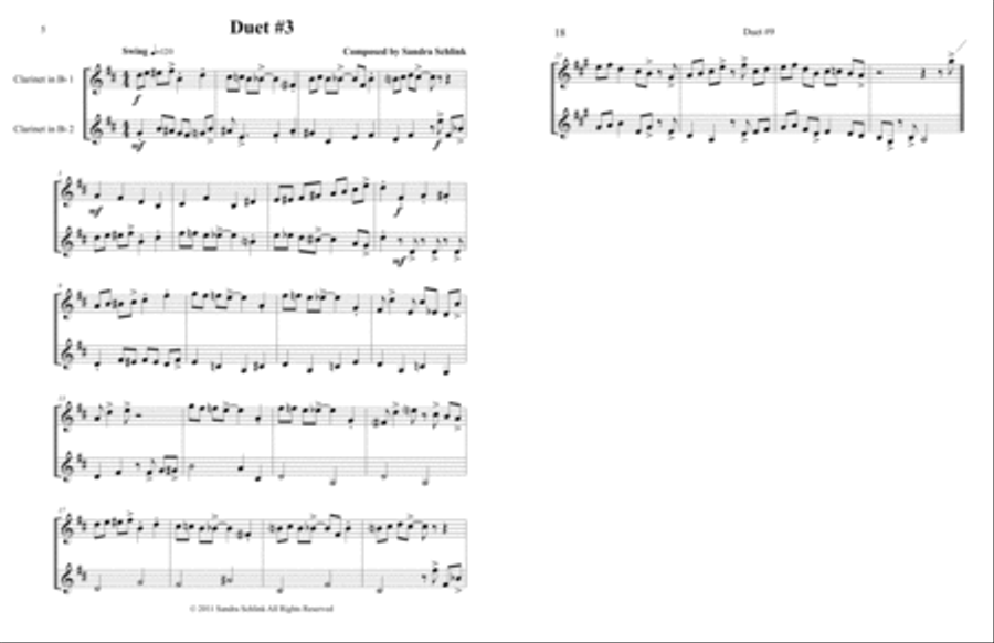 Jazz Clarinet duets Book 2 Clarinet Duet scores gallery preview page 6