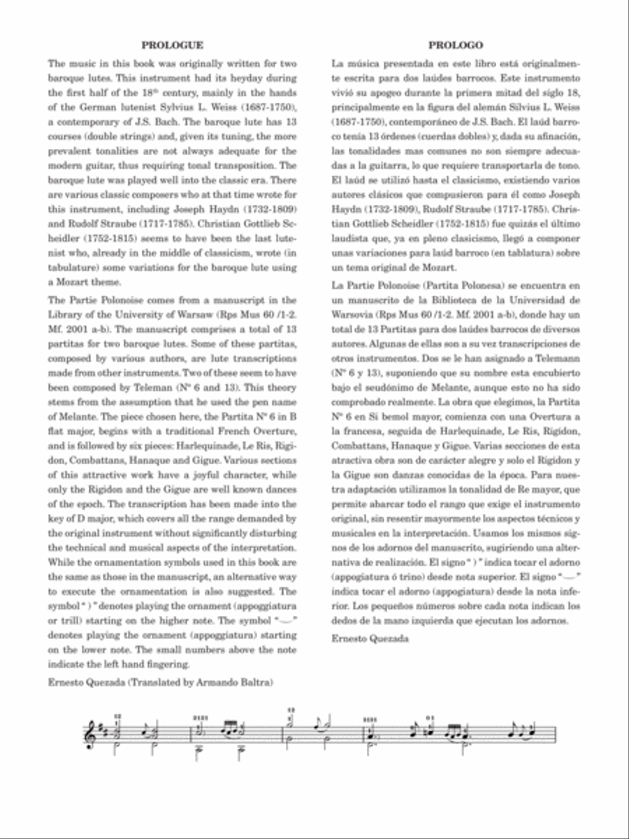 Partie polonaise (orig. for 2 baroque lutes) Lute scores gallery preview page 2