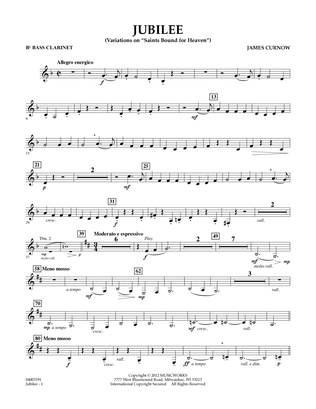 Jubilee (Variations On "Saints Bound for Heaven") - Bb Bass Clarinet