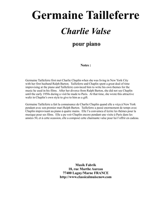 Charlie Valse for piano