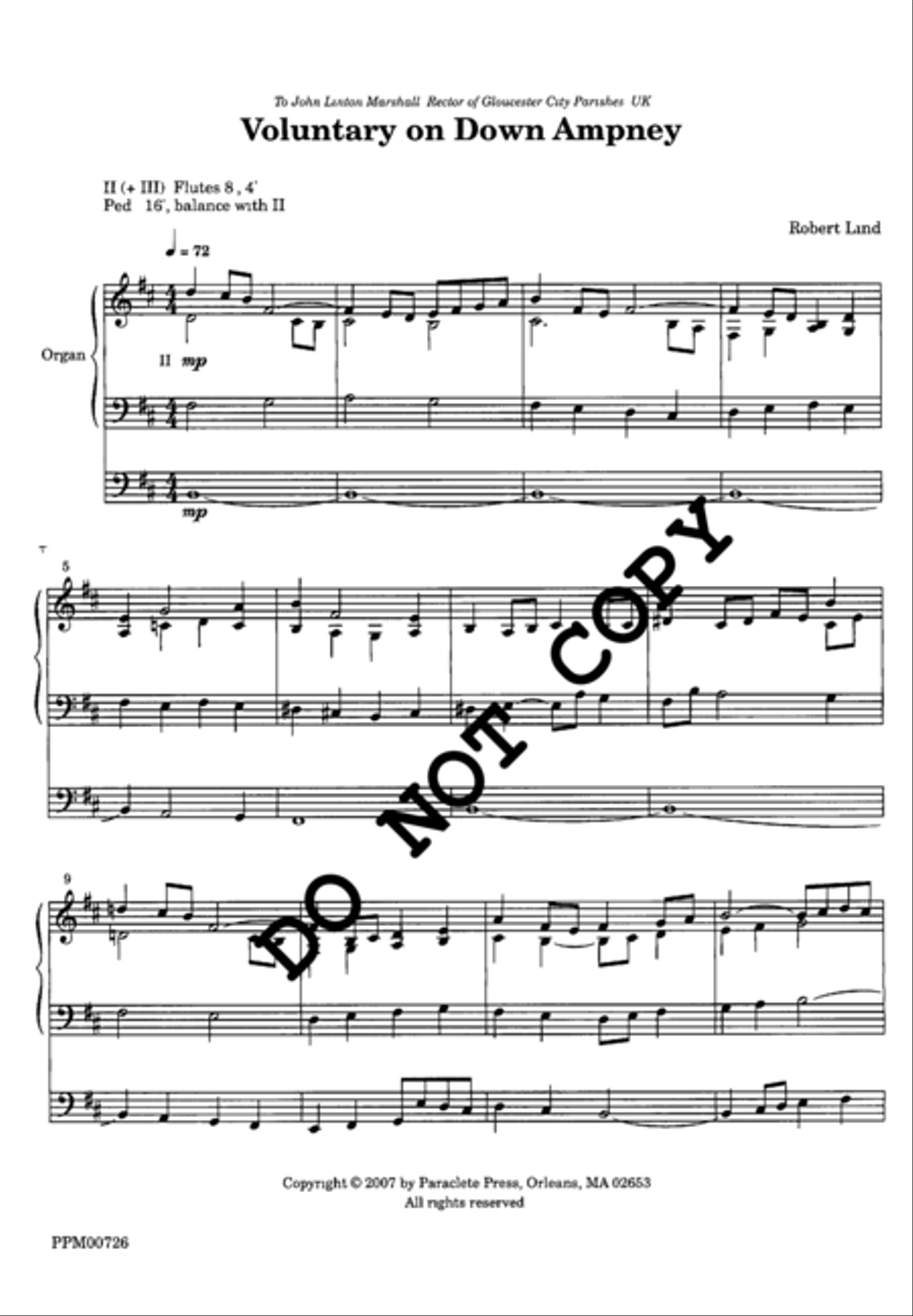 Voluntary on Down Ampney Organ scores gallery preview page 2