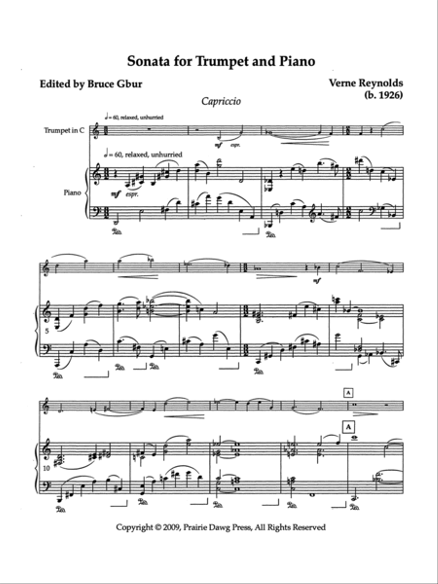 Sonata for Trumpet and Piano Trumpet Solo scores gallery preview page 3