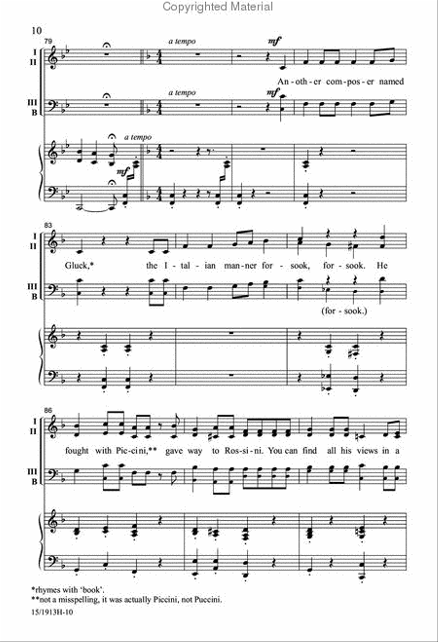 Spoof á la Classique 4-Part scores gallery preview page 10