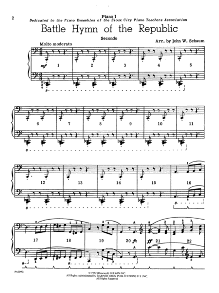 Battle Hymn of the Republic Small Ensemble scores gallery preview page 2