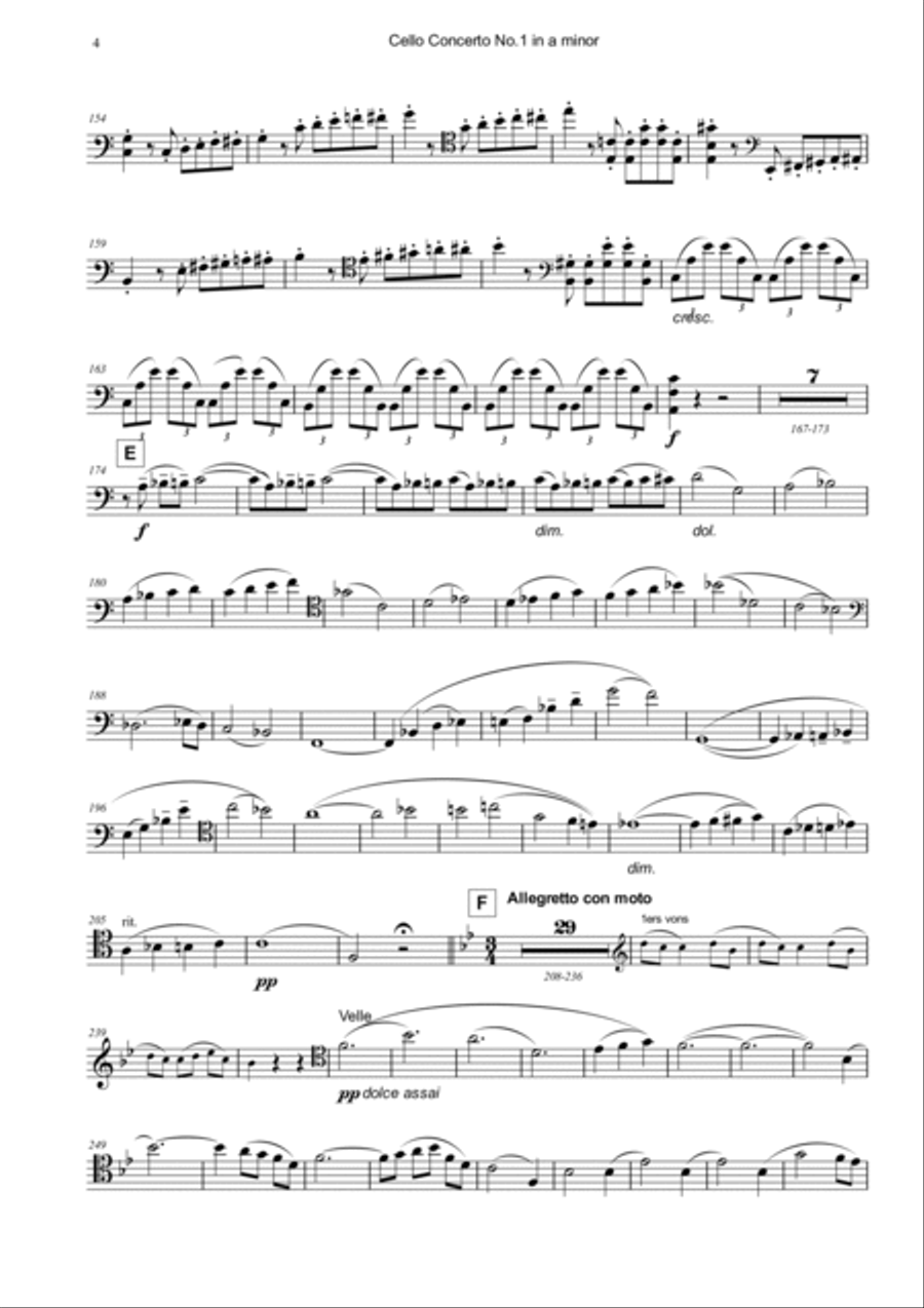 C. Saint-Saens : Cello Concerto No.1 in a minor Cello Solo scores gallery preview page 4