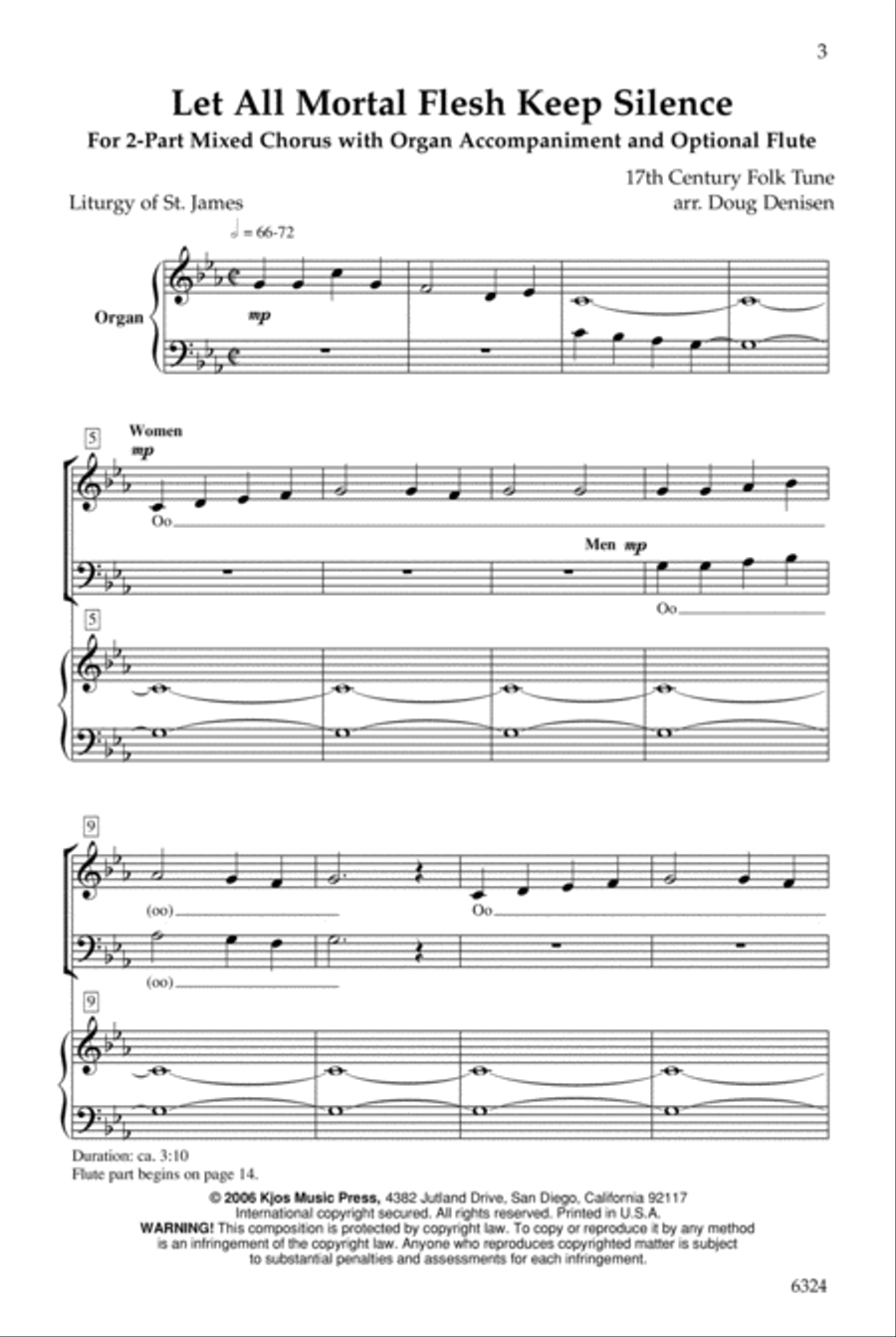 Let All Mortal Flesh Keep Silence 2-Part scores gallery preview page 3