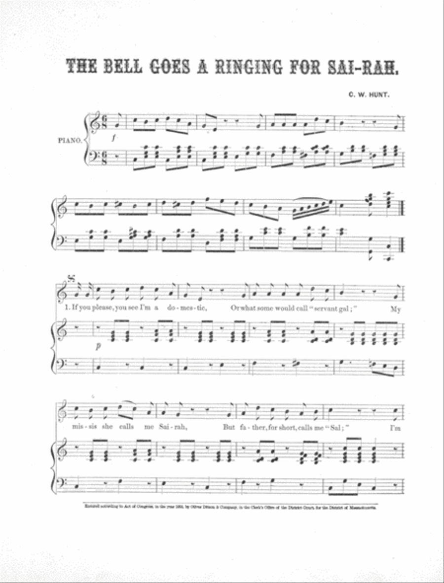 The Bell Goes A-Ringing For Sa-i-rah! Song and Chorus SA scores gallery preview page 2