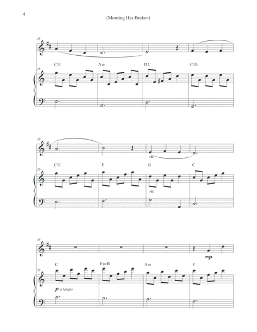 Morning Has Broken - Solo Trumpet Trumpet Solo scores gallery preview page 4