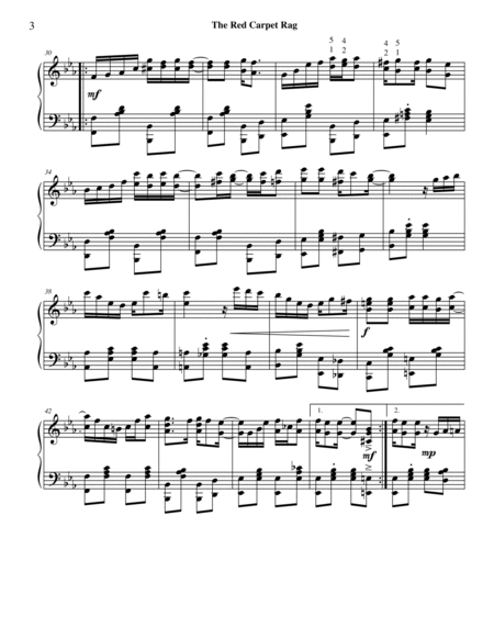 The Red Carpet Rag, from New Ragtime Piano Music image number null